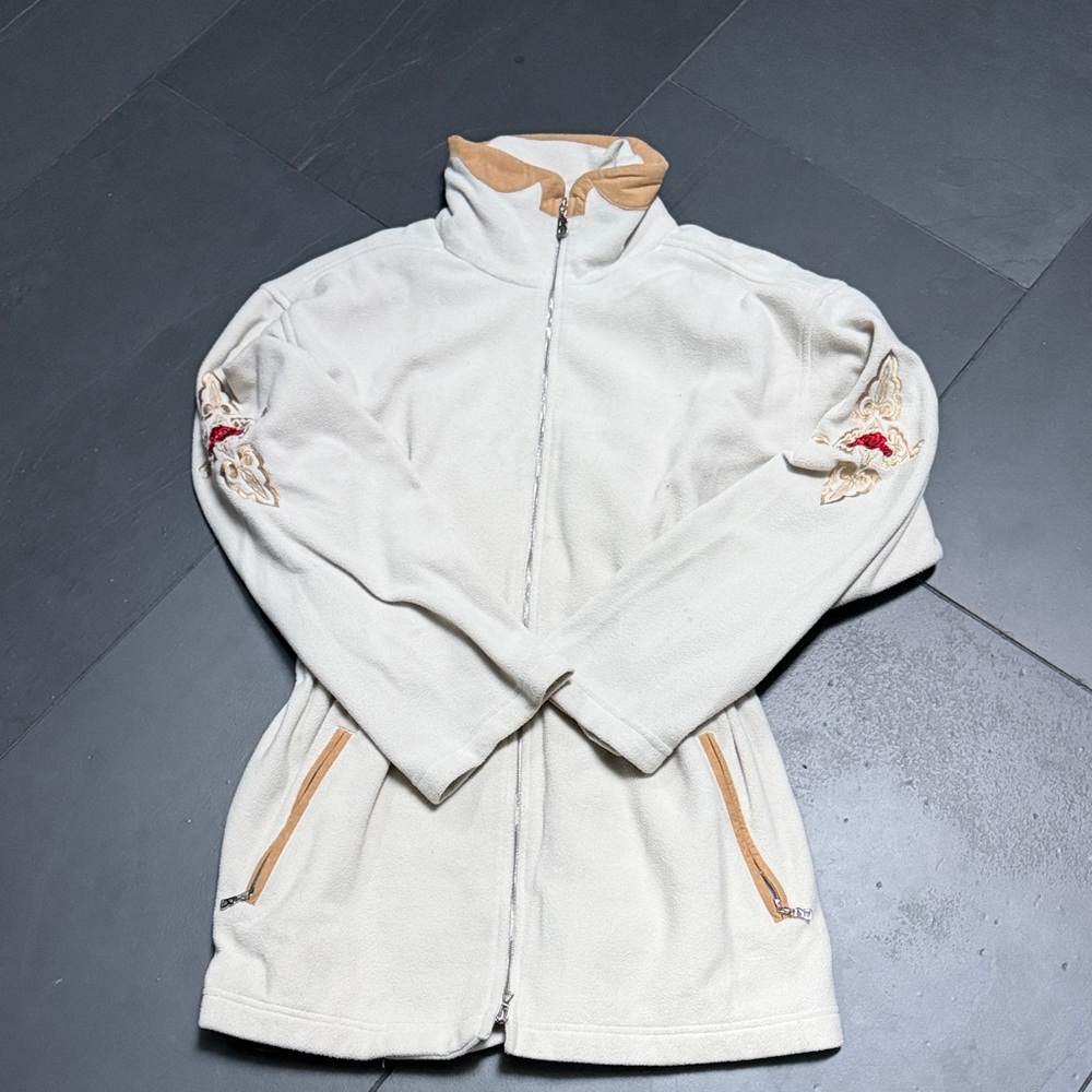 Bogner Women's Cream Jacket with Embroidered Details
